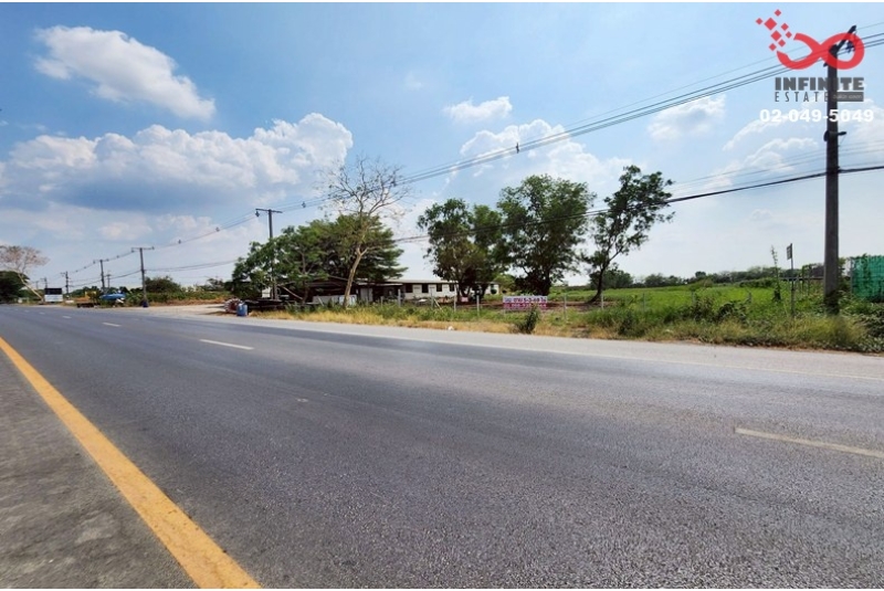 ขายที่ดิน 5 ไร่เศษ ติดถนนรังสิต-นครนายก คลอง 19 องครักษ์ หน้ากว้าง ถมแล้ว