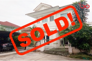 81916, บ้านเดี่ยว 2 ชั้น บุรีรมย์ รามอินทรา-ซาฟารี ถนนเลียบคลองสอง หลังมุม