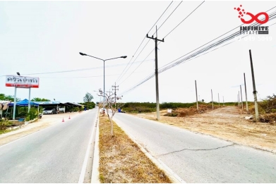 91055, ขายที่ดินถมแล้ว แปลงมุม 116 ตารางวา เลียบชายฝั่งคลองโคน-ชะอำ เพชรบุรี