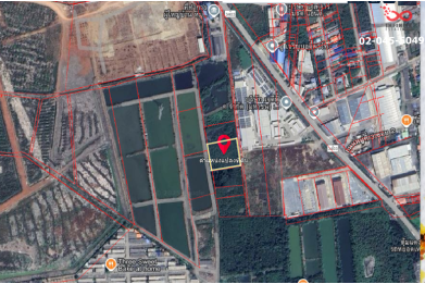 92311, ขายที่ดิน 3ไร่ ถนนพระราม 2 มหาชัย สมุทรสาคร ผังสีม่วง เหมาะสร้างโรงงาน โกดัง